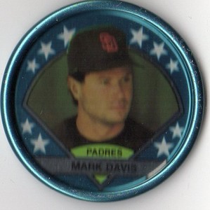 1990 Topps Coins San Diego Padres Baseball Card #34 Mark Davis