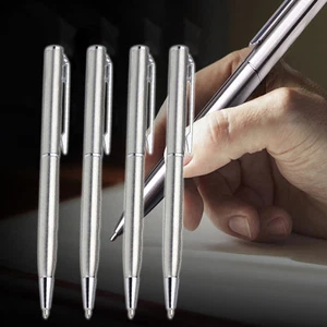 Students Stainless Steel Ball-point Pen Short Spin Office School Teens Supplies - Picture 1 of 8