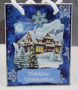 Handarbeit, Geschenkverpackung,Weihnachten,Geld,Gutschein, Winterhaus,Landschaft - Bild 1 von 3