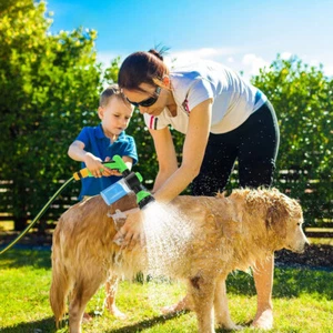 Garden Hose Nozzle for Dog Spraying and Car Washing with 4 Connectors - Picture 1 of 12