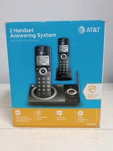 AT&T CL82219 2 Handset Answering System Telephone - Black, New In Box - Picture 1 of 4