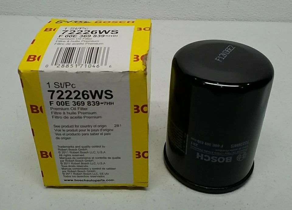 博世 72226WS 发动机机油过滤器 – 优质高效保护 — 第 1/4 张图片