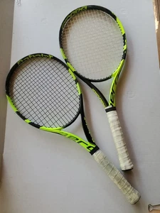 2x Babolat Pure Aero Tennis Rackets 4 3/8 Grip 300g - Used Good Condition  - Picture 1 of 24