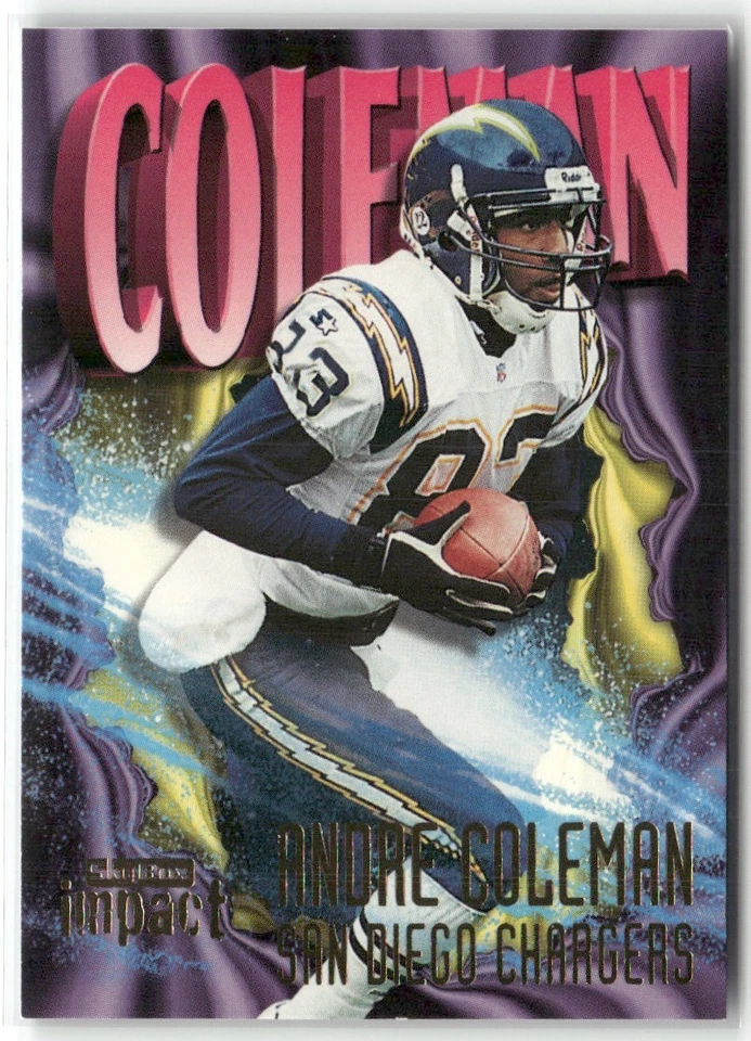 1997 SKYBOX IMPACT ANDRE COLEMAN SAN DIEGO CHARGERS #18 - Image 1 of 3