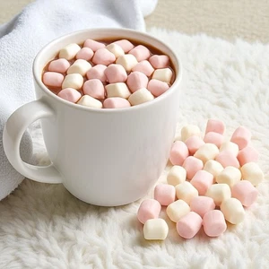 MICRO MALVAVAS ROSA Y BLANCO Pick & Mix Dulces de Malvavisco Chocolate Caliente Pequeño Mini - Imagen 1 de 5