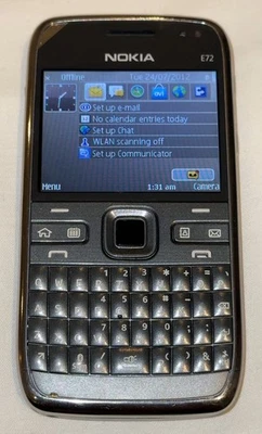 Pristine Nokia E72 Original Unlocked 3G WIFI GPS Bluetooth 2.4 in 5MP Camera - Image 1 of 4