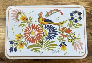 Mini Sables D'Antan Blechdose 2005 Französische Blumen Vogel Vintage - Bild 1 von 10
