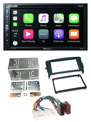 Pioneer DVD 2DIN MP3 DAB Bluetooth USB Autoradio für Toyota Auris 07-12 schwarz - Bild 1 von 4