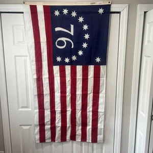 Vintage American Flag Bennington 1776 3' x 5' 100% Cotton Valley Forge Flag Co - Picture 1 of 4