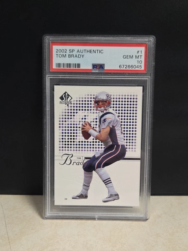 2002 SP Authentic - Tom Brady #1 PSA 10 - Image 1 of 2