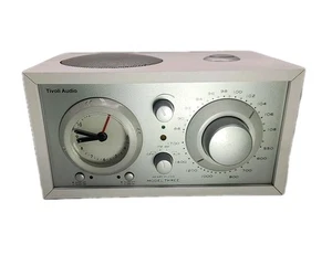 Tivoli Audio Model Three Henry Kloss AM/FM Clock Radio Silver White Works Good - Picture 1 of 18