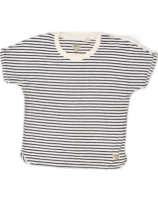 JACK WILLS Womens Blouse Top UK 14 Large White Striped Cotton NG02 - Image 1 of 3