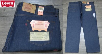 NUEVO PANTALÓN VAQUERO VAQUERO RÍGIDO LENGÜETA ROJA LEVI'S 501xx 1993 48x32 Foto 1 de 4