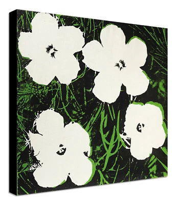 LUXHOMEDECOR warhol flowers - Quadro Stampa su Tela con Telaio in Legno