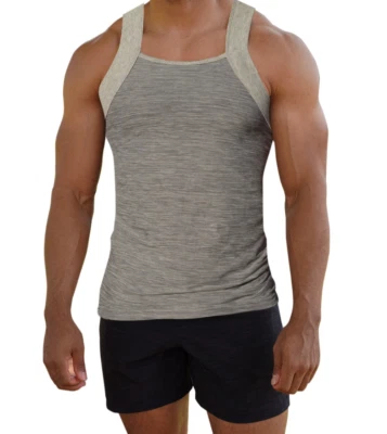 Camiseta sin mangas estilo unidad G corte cuadrado corte seco Different Touch para hombre Foto 1 de 4