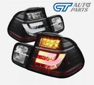 Black LED 3D Tail Lights for 98-01 BMW E46 3 Series 4D Sedan 318i 320i taillight - Picture 1 of 17