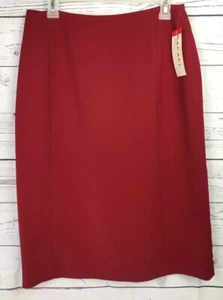 Rafael Größe 8 dunkelrot gerade Bleistift Slim Fit Anzug Karriere lang Power Rock M - Bild 1 von 7