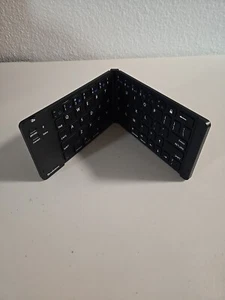 Brookstone Keyboard Bluetooth Wireless Folding Black Apple Samsung Compatible - Picture 1 of 5