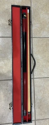 Harvard Pool Cue Stick 57" Wood Brown Black 2 Piece with Hard case - Image 1 of 4