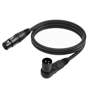 0.3 M Right Angle XLR Male To Female 3 Pin Mic Cord 90-Degree XLR Audio Cable - Picture 1 of 6