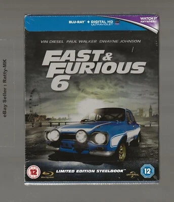 FAST & FURIOUS 6 - UK EXCLUSIVE BLU RAY STEELBOOK - NEW & SEALED - Image 1 of 3