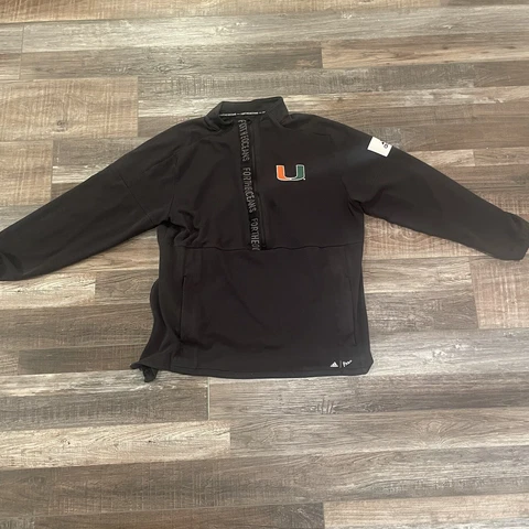 Adidas X Parley Miami Hurricanes Quarter-Zip Jacket - Men's Size M Cover