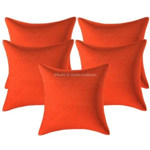 Decorative Home Decor 16 x 16 in Cushion Cover Silk Polydupion Plain Pillow Case - Picture 1 of 6