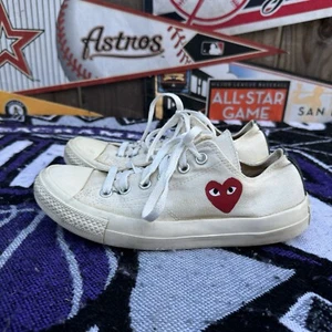 Size M6/W8 - Converse Comme Des Garcons Play White LO Top 70s 112858 - Picture 1 of 7