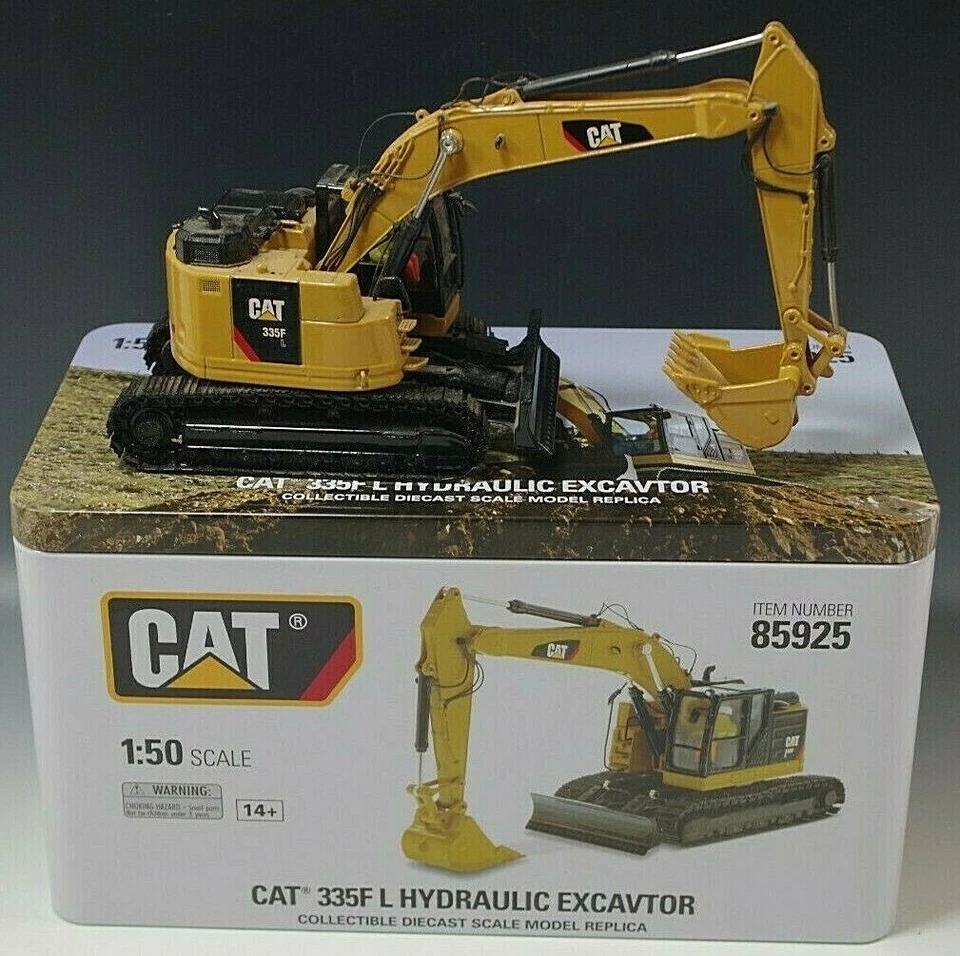 DM DIECAST MASTERS CAT 350F L HYDRAULIC EXCAVATOR METAL TIN 1/50 MODEL SCALE MIB - Image 1 of 4