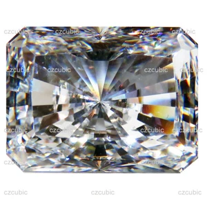 CUBIC ZIRCONIA EME/RADIANT CUT SUPER QUALITY 7 A ( NOT AAAAA ) CZ  U.S.A SHIPPER - Picture 1 of 10