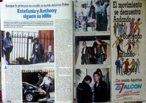 *ANTHONY DELON & STEPHANIE : COUPURE DE PRESSE Espagnole 2 PAGES 1984_CLIPPING - Bild 1 von 1