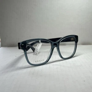 GUCCI GG0038ON 012 Blue Transparent Red Women's 54 mm Eyeglasses (V4S6) - Picture 1 of 20