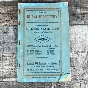 Telephone Book 1930 1931 Pullman Washington State Whitman County Genealogy - Picture 1 of 9