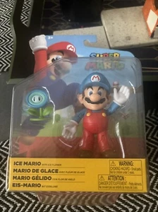 NEW Jakks Pacific 41544 World of Nintendo 4" Mario ICE MARIO W/ICE FLOWER Figure - Picture 1 of 1