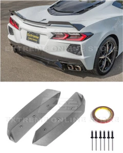 For 20-Up Corvette C8 | Z51 Style Rear Spoiler Hydro Carbon Fiber Add-On Wickers - Bild 1 von 12