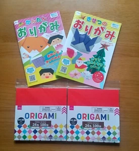 Origami set 2 instructional books (easy and seasonal) and 100 sheets x 2 - Picture 1 of 10