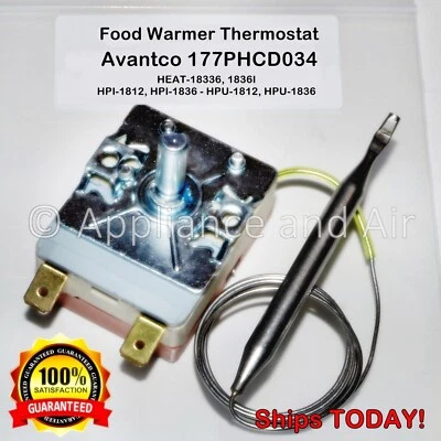 Avantco PHCD34, 177PHCD034 Thermostat for Holding Cabinet HPI/HPU - Ships TODAY!