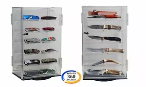 Acrylic Knife Display Rotating Case 6 Piece Display Tower - Picture 1 of 5