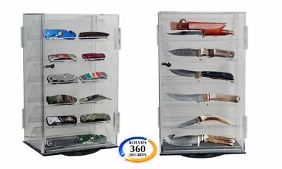 Acrylic Knife Display Rotating Case 6 Piece Display Tower - Image 1 of 4