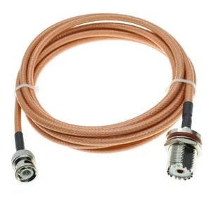 RG142 Kabel BNC Wtyczka na UHF Gniazdo SO239 Nakrętka Partia RF Zworka koncentryczna - Zdjęcie 1 z 2
