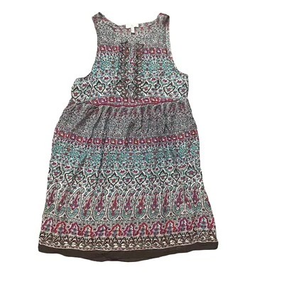 Joie Womens Tunic Top Medium Semi Sheer Embroidered Babydoll Boho Top 100% Silk - Изображение 1 из 4