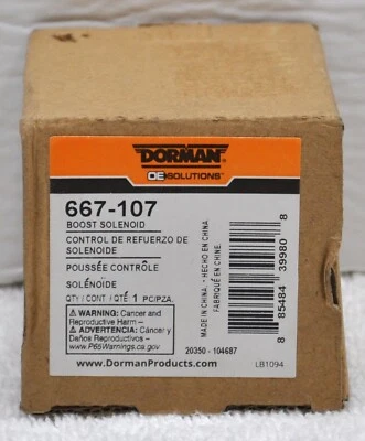 Turbocompresor Boost Solenoide Dorman 667-107 NUEVO EN CAJA Foto 1 de 2