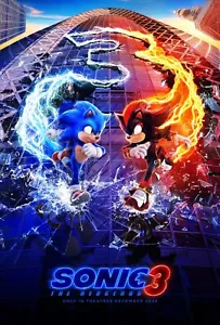 sonic the hedgehog 3 three Movie Poster Film Plakat - Bild 1 von 3