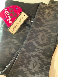 Leggings Fleece Lined Ribbed Pants Stretch Leggings BLACK 4 - 6x NEW - Picture 1 of 6