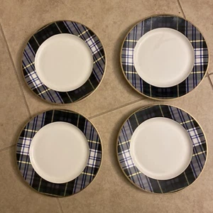 Ralph Lauren Plaid DRESS GORDON 8.5" Salad Plate 4-Pc Set - Picture 1 of 3