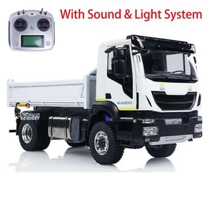 RC Metal 1/14 Hydraulic 4x4 Roll on/off Dumper Truck Tipper Model W/ Sound Light - Picture 1 of 12