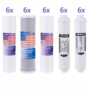 3 Jahre Ersatzfilter 6 Stufen Umkehr Osmose Anlage Wasserfilter Filter  - Bild 1 von 4
