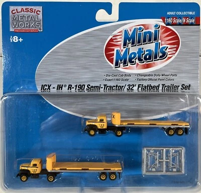 NOS CMW Mini Metals ICX-IH R-190 SEMIRREMOLQUE / 32' JUEGO DE PLATAFORMA Escala N - 51124 Foto 1 de 2