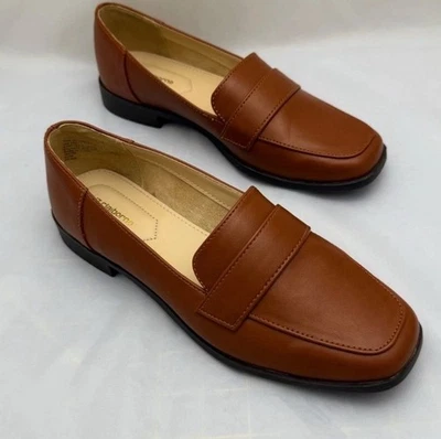 Liz Claiborne Women’s Jansey Brown Leather Loafers Size 7.5M Comfort Work Shoes - Image 1 of 4