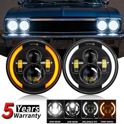 Faros LED de haz alto/bajo de 7 pulgadas para Ford Falcon sedán entrega 1961-1965 2 piezas Foto 1 de 4